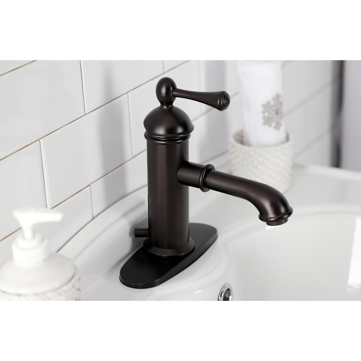 Kingston Brass KS7418BL Paris Single Lever Handle Bathroom Faucet