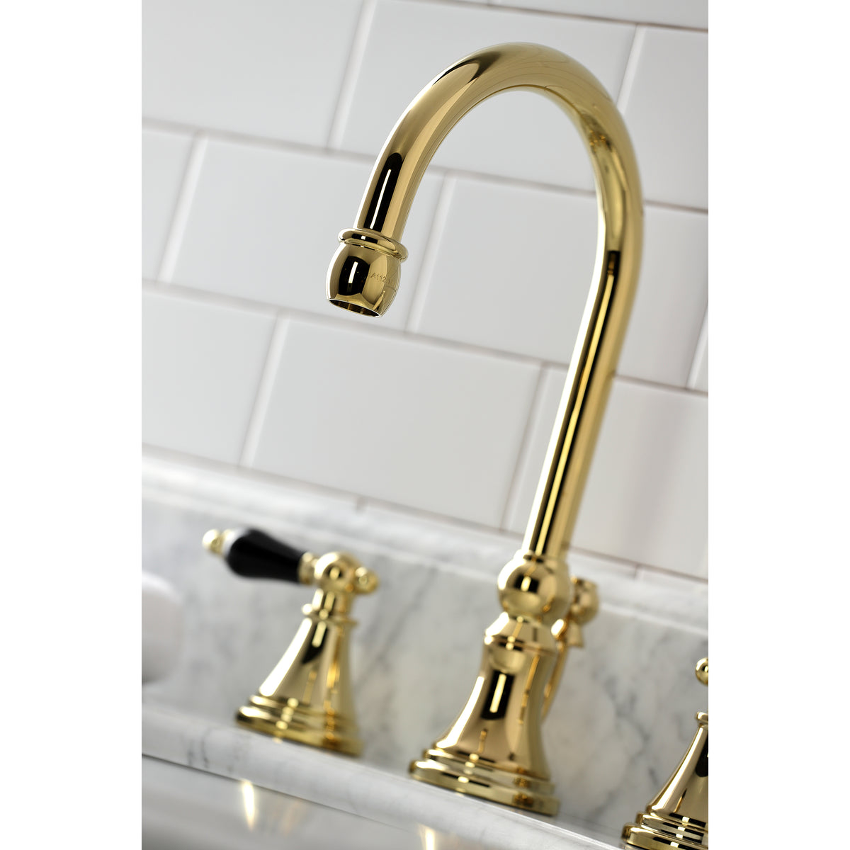 Kingston Brass KS2982PKL Duchess Widespread Bathroom Faucet with Brass Pop-Up
