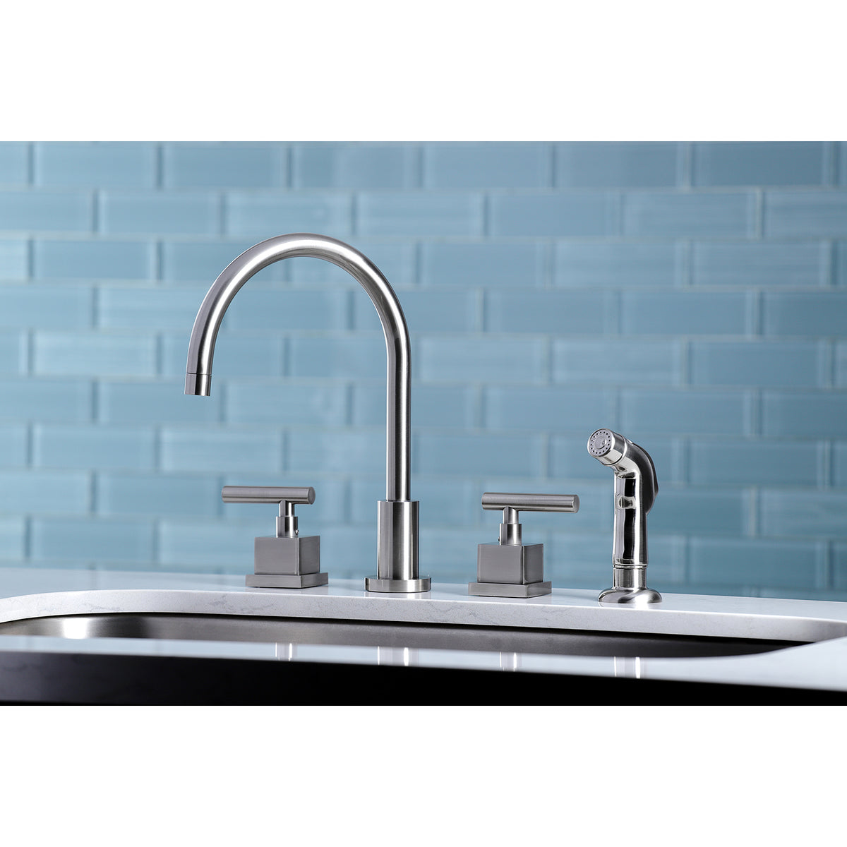 Kingston Brass KS8728CQL Widespread Kitchen Faucet