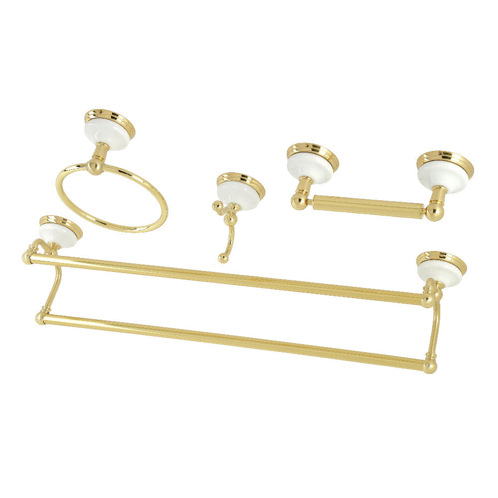 Kingston Brass Victorian 4-Pieces Dual Towel Bar Bathroom Hardware Set