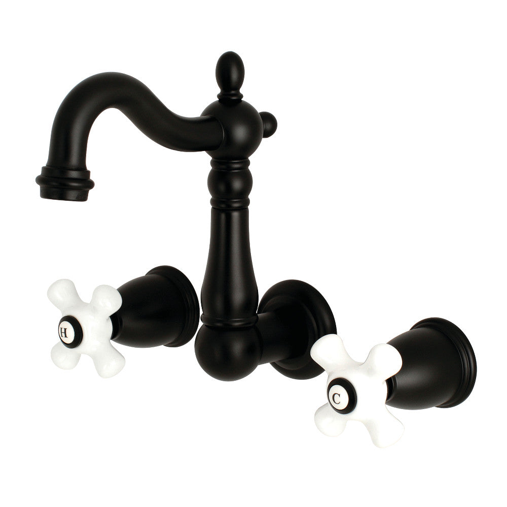 Kingston Brass KS1223PX Heritage Wall Mount Bathroom Faucet