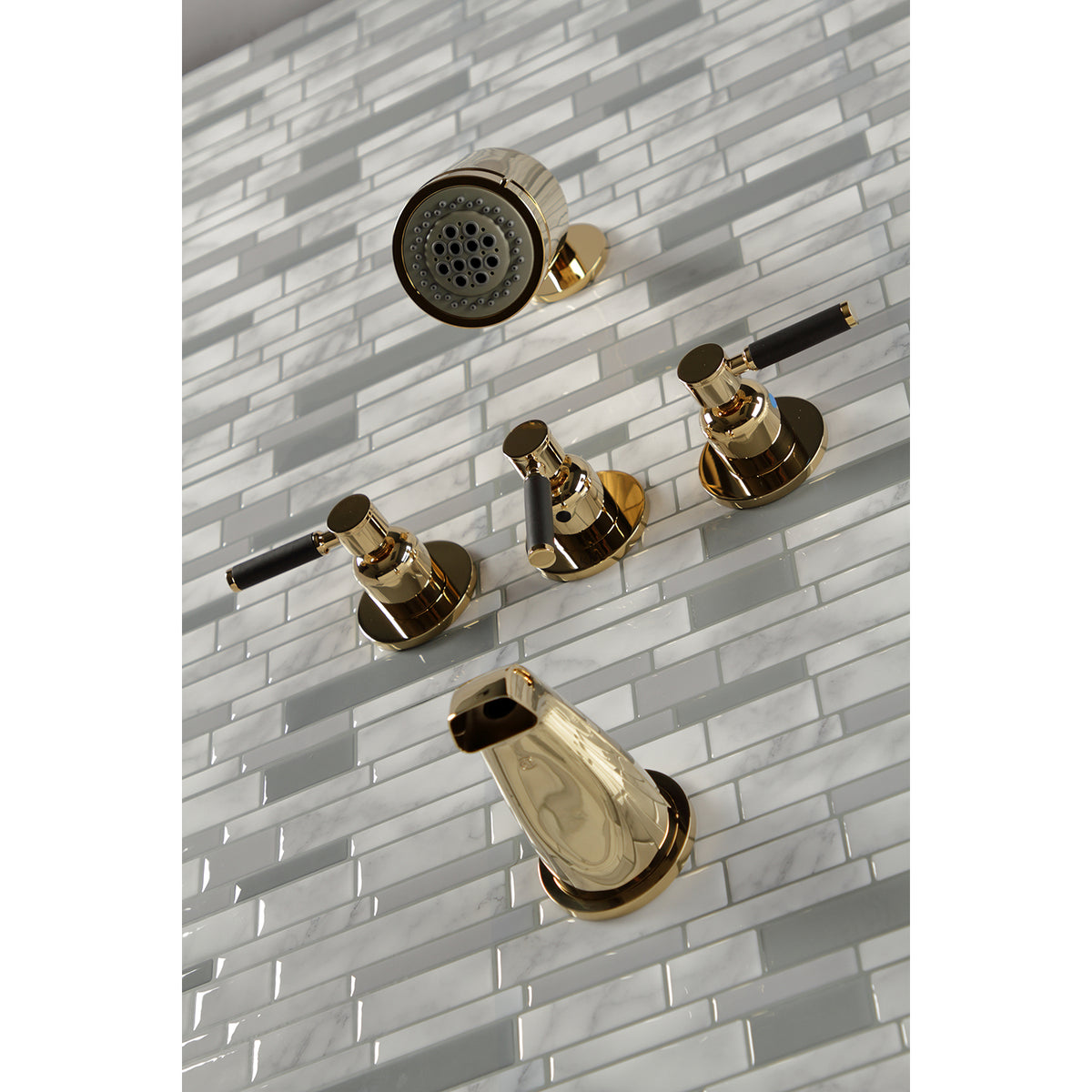 Kaiser Three-Handle Tub and Shower Faucet