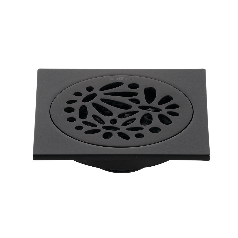 Kingston Brass Watercourse Floral 4" Square Grid Shower Drain