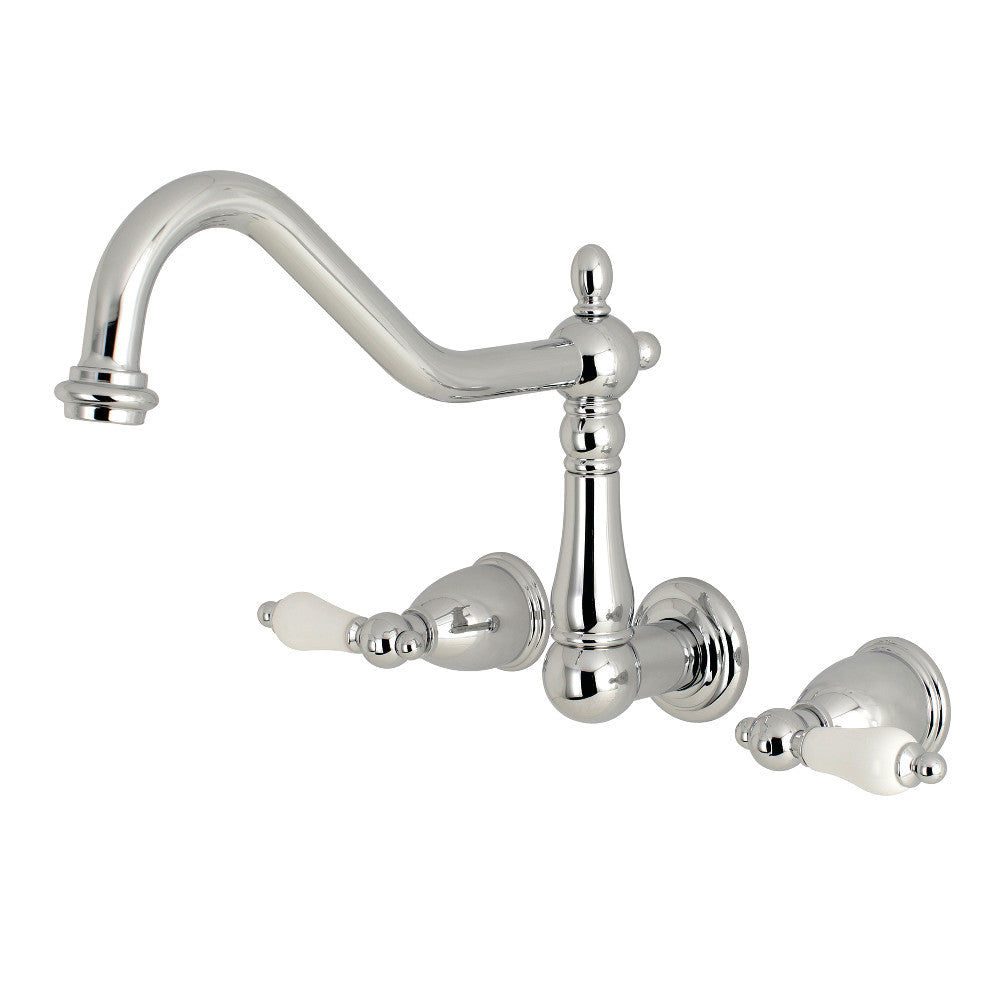 Kingston Brass KS1280PL Heritage Wall Mount Kitchen Faucet