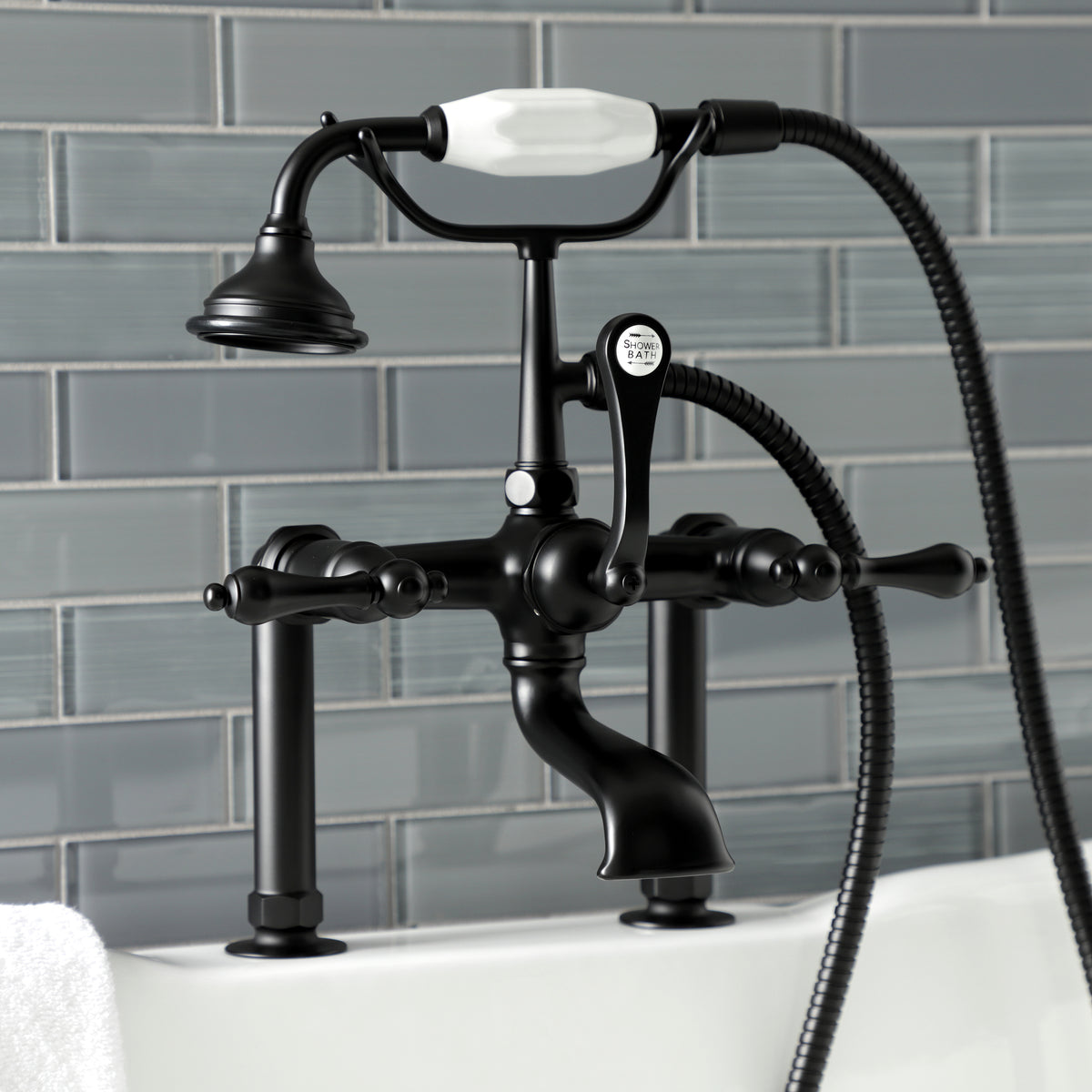 Aqua Vintage Deck Mount Clawfoot Tub Faucet