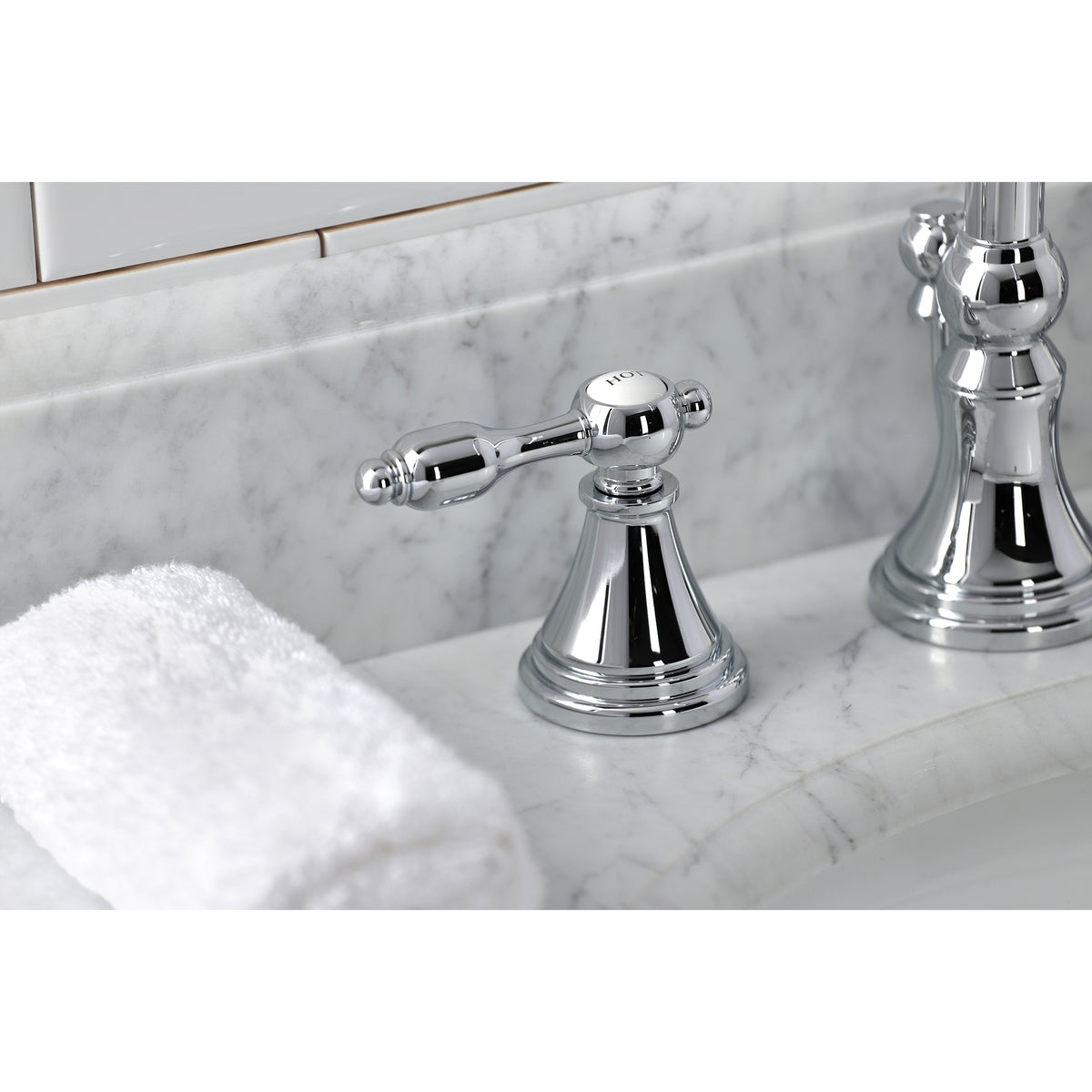 Kingston Brass KS2981TAL Tudor Widespread Bathroom Faucet with Brass Pop-Up