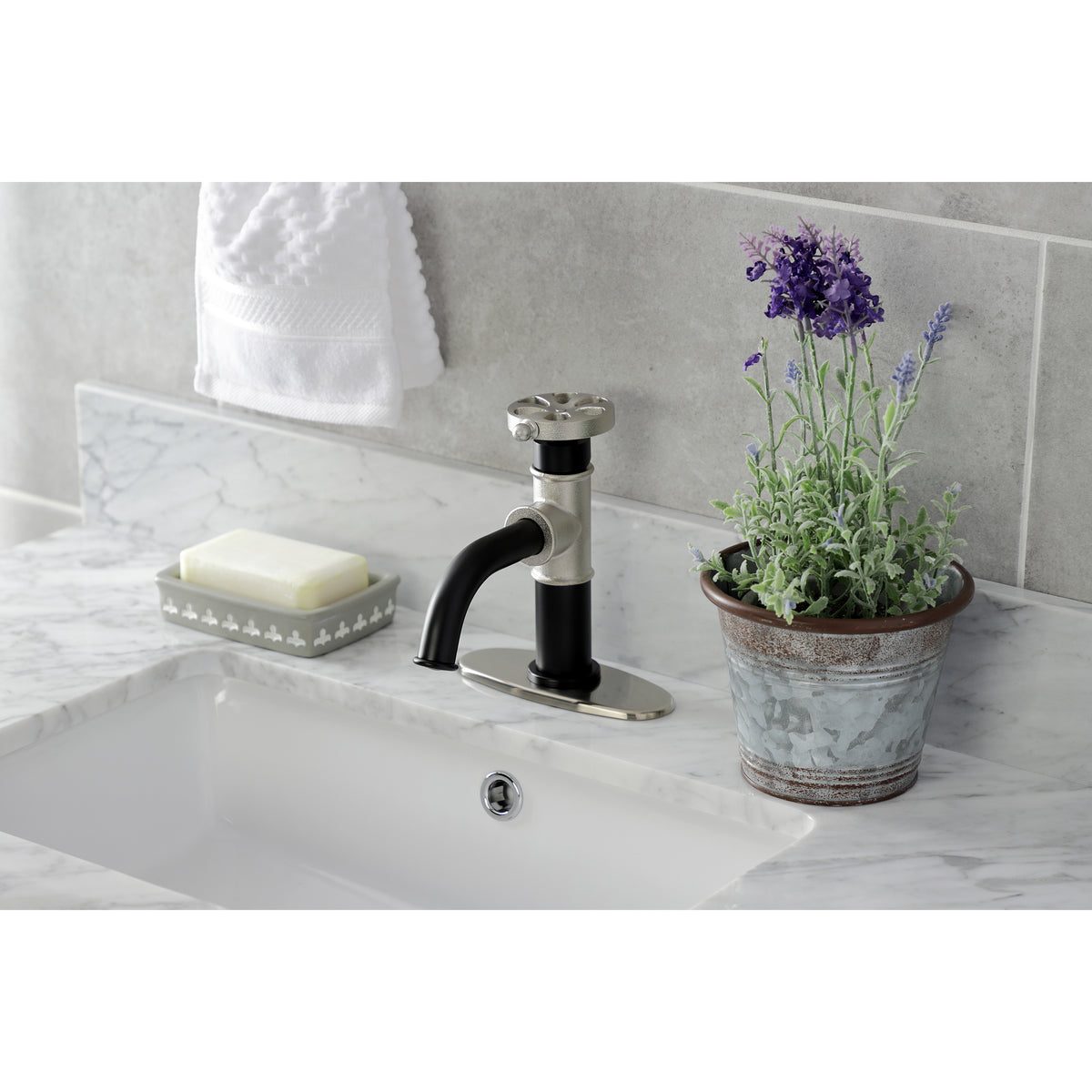Kingston Brass KSD2824RX Belknap Single-Handle Bathroom Faucet with Push Pop-Up