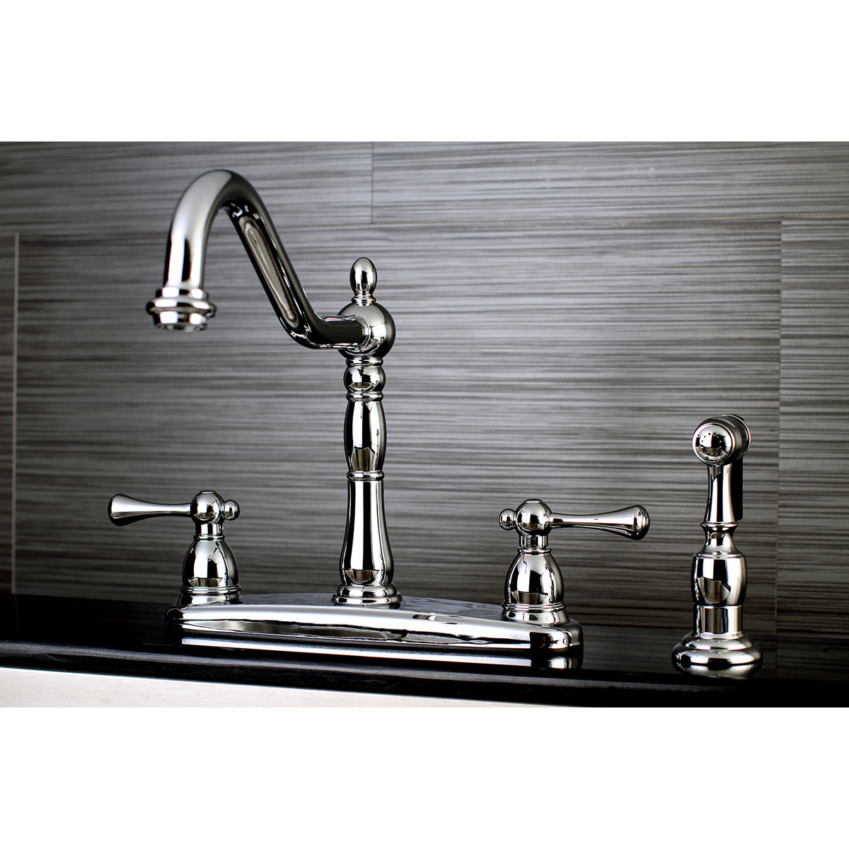 Kingston Brass KB7751BLBS English Vintage Centerset Kitchen Faucet