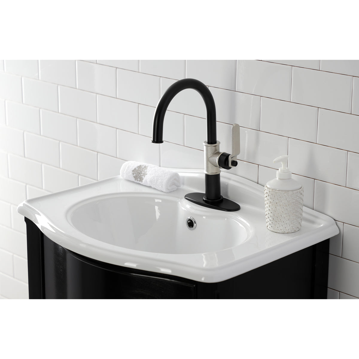 Kingston Brass KSD2230KL Whitaker Single-Handle Bathroom Faucet with Push Pop-Up