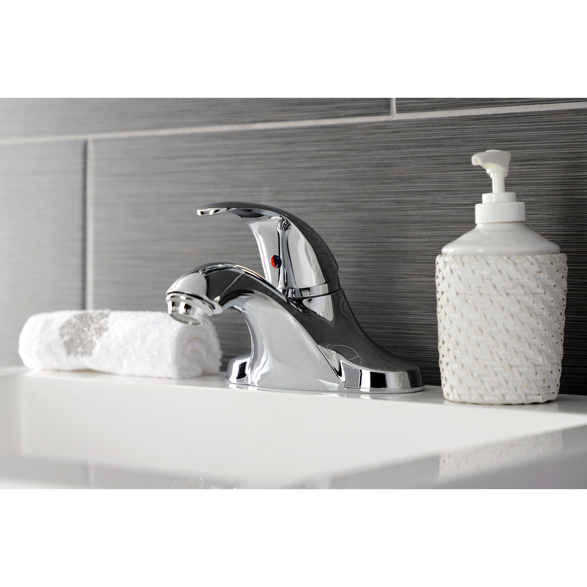 Kingston Brass KB6548LP Single-Handle 4 in. Centerset Bathroom Faucet