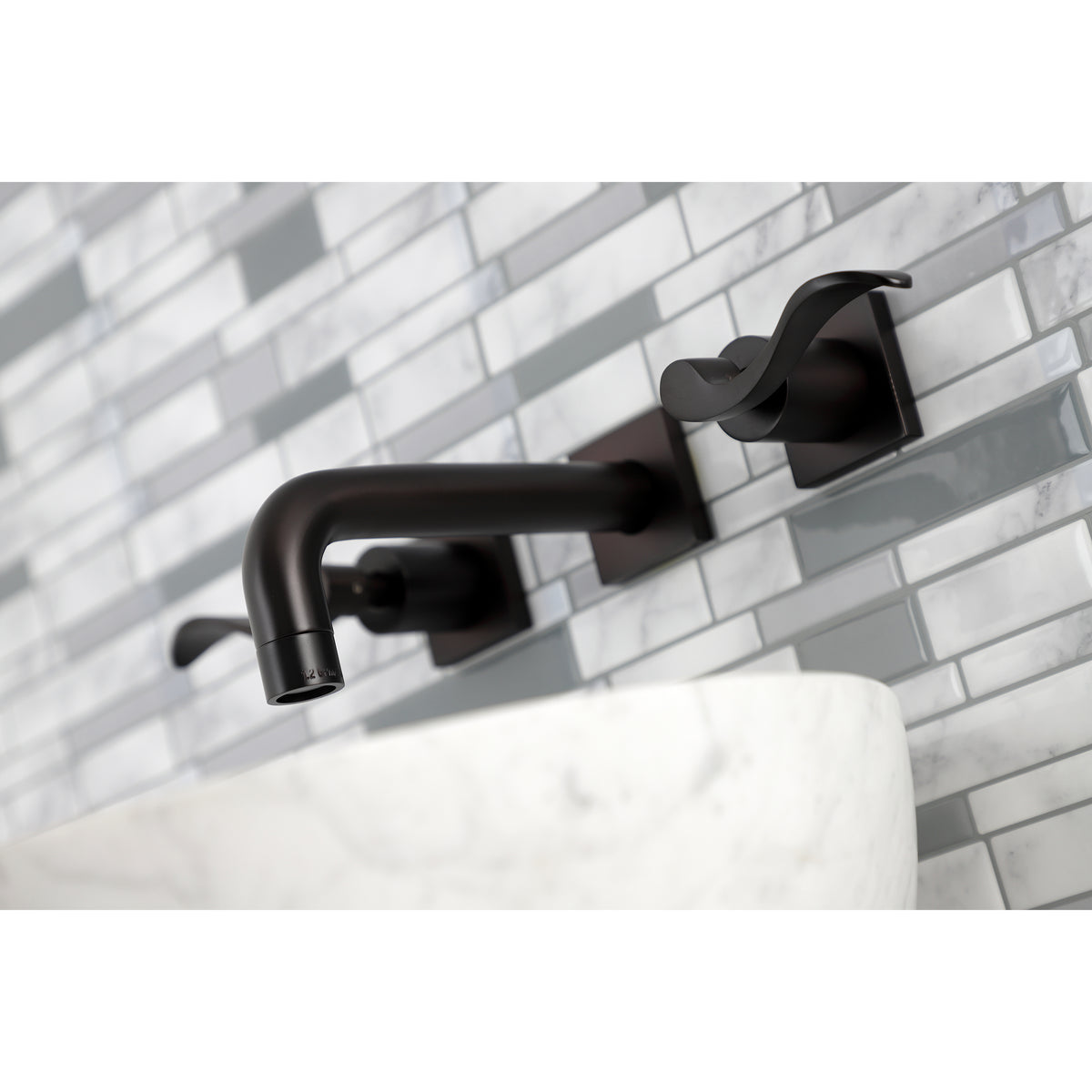Kingston Brass KS6126DFL NuWave Two-Handle Wall Mount Bathroom Faucet