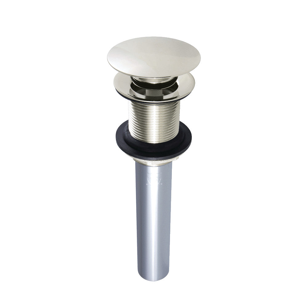 Kingston Brass Push Pop-Up Drain without Overflow Hole, 22 Gauge