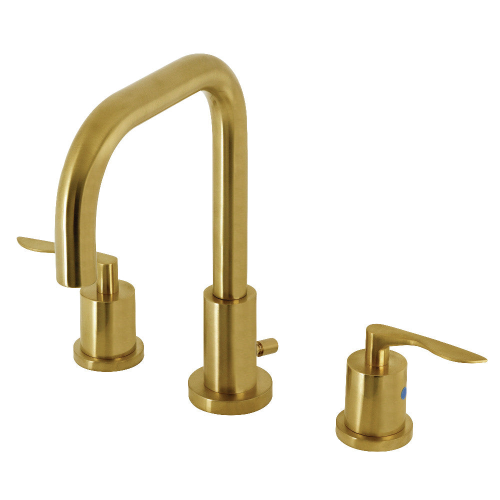 Kingston Brass FSC8930SVL Serena Widespread Bathroom Faucet with Brass Pop-Up