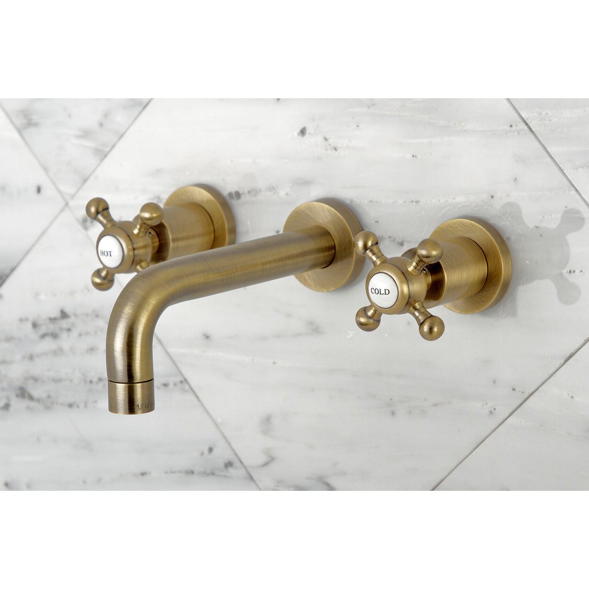 Kingston Brass KS8121BX Metropolitan 2-Handle 8 in. Wall Mount Bathroom Faucet