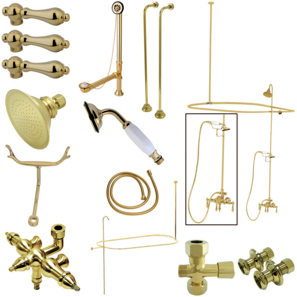 Vintage Down Spout Clawfoot Tub Faucet Package