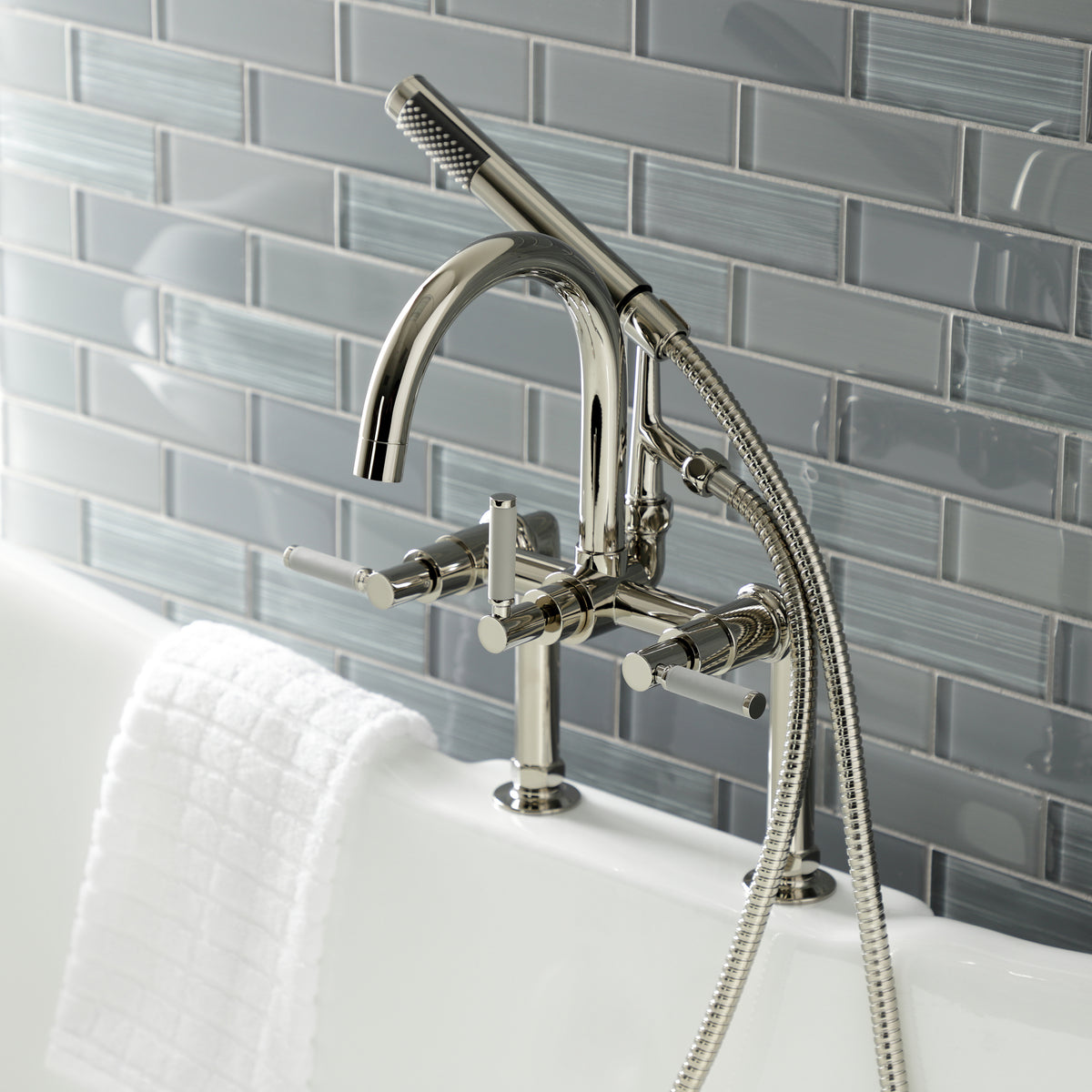 Aqua Vintage Kaiser 7-Inch Deck Mount Clawfoot Tub Faucet
