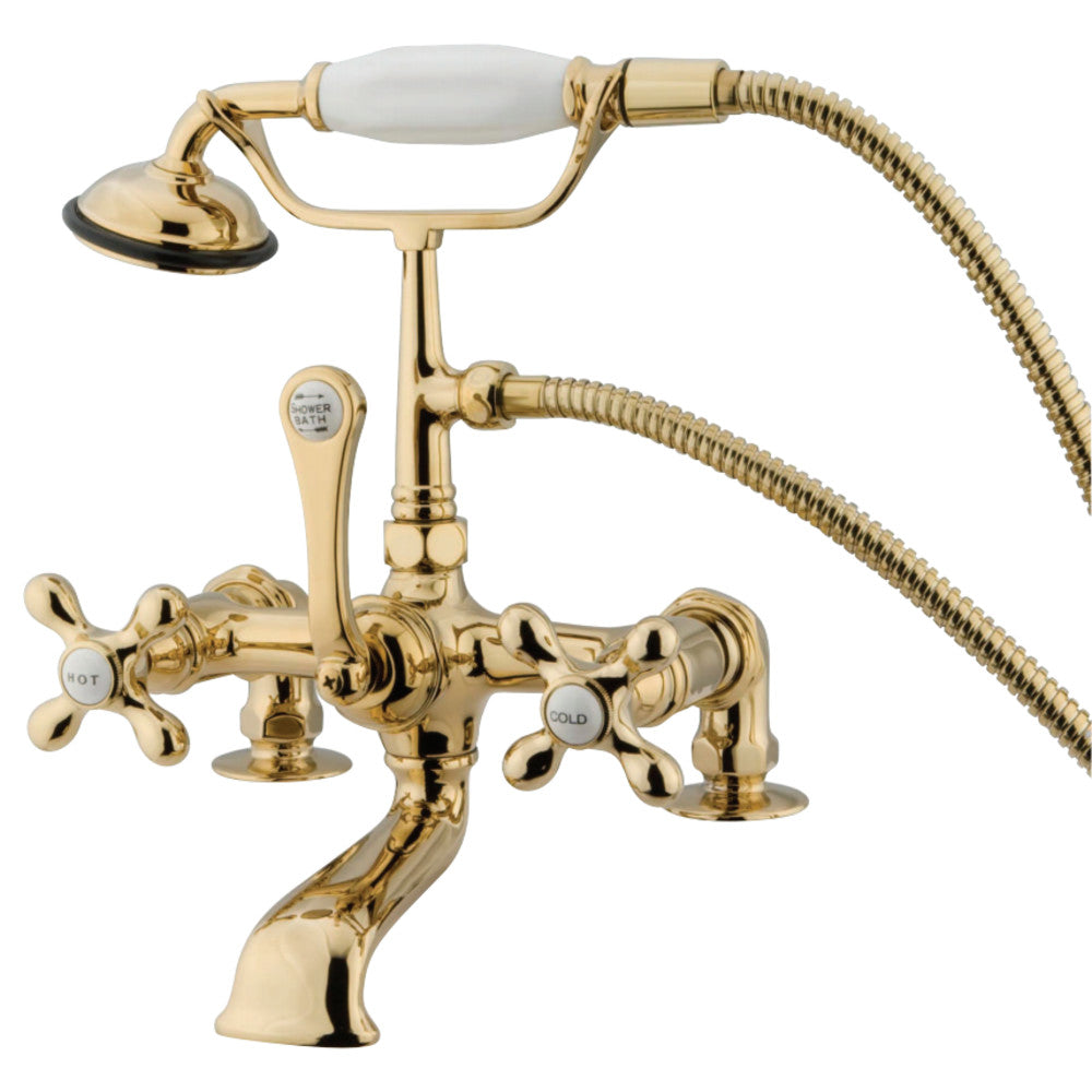 Vintage 7-Inch Deck Mount Clawfoot Tub Faucet with Hand Shower