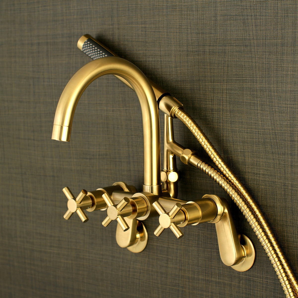 Aqua Vintage Concord 7-Inch Adjustable Wall Mount Tub Faucet