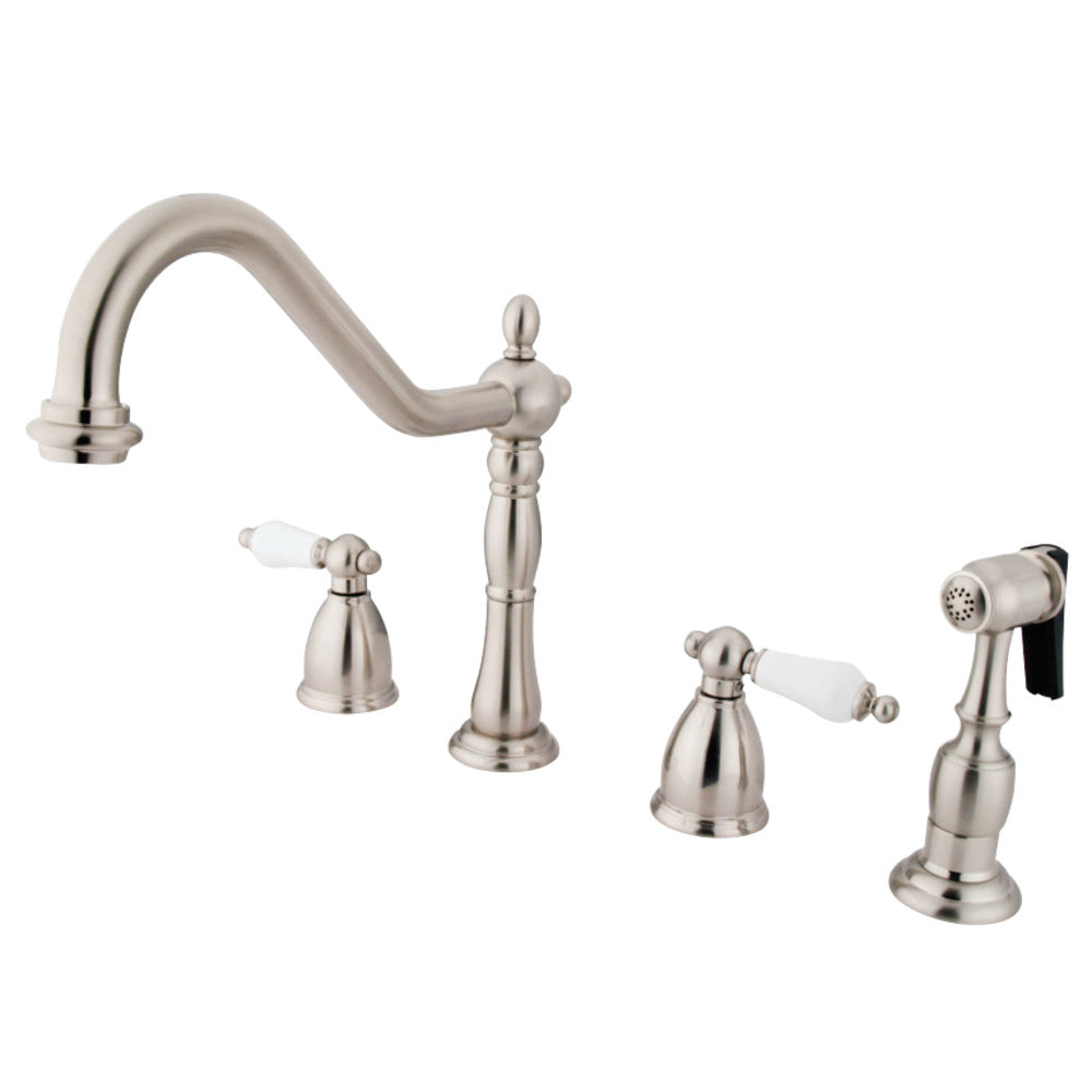 Kingston Brass KB1796PLBS Widespread Kitchen Faucet