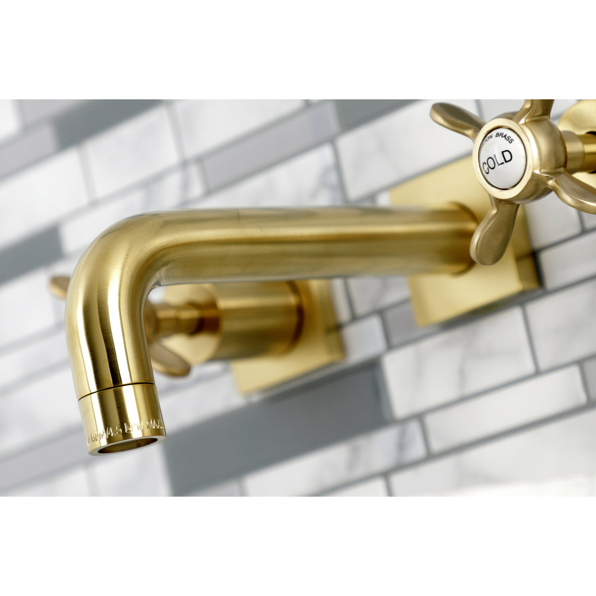 Kingston Brass KS6125BEX Essex Two-Handle Wall Mount Bathroom Faucet