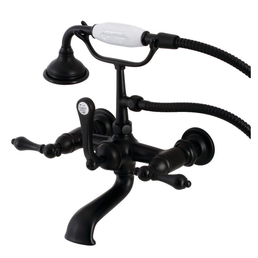 Aqua Vintage 7-Inch Wall Mount Tub Faucet with Hand Shower