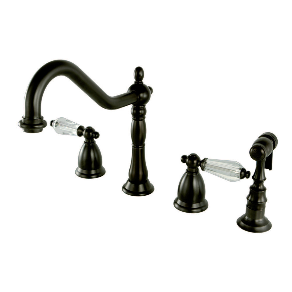 Kingston Brass KS1791WLLBS Widespread Kitchen Faucet