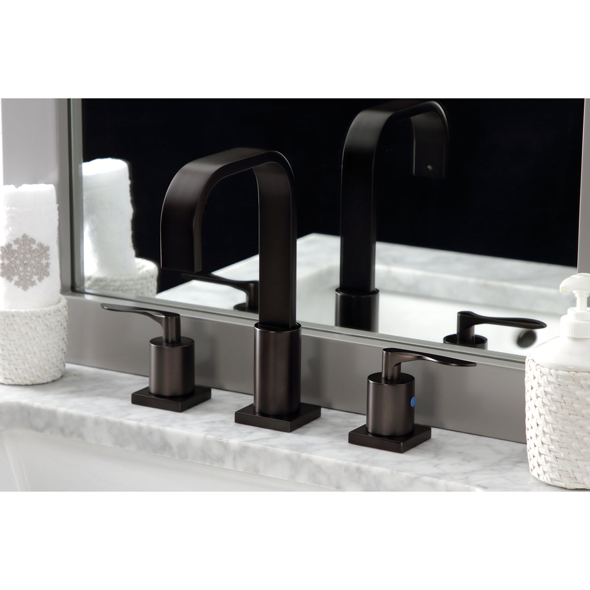 Kingston Brass FSC8961SVL Serena Widespread Bathroom Faucet with Pop-Up Drain