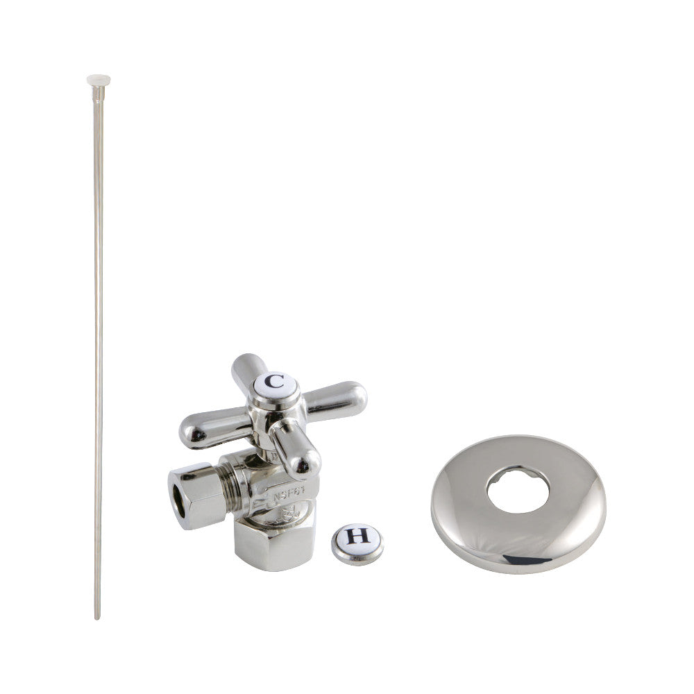Kingston Brass Toilet Supply Kit, 1/2" IPS (Iron Pipe Size) Inlet - 3/8" Outlet