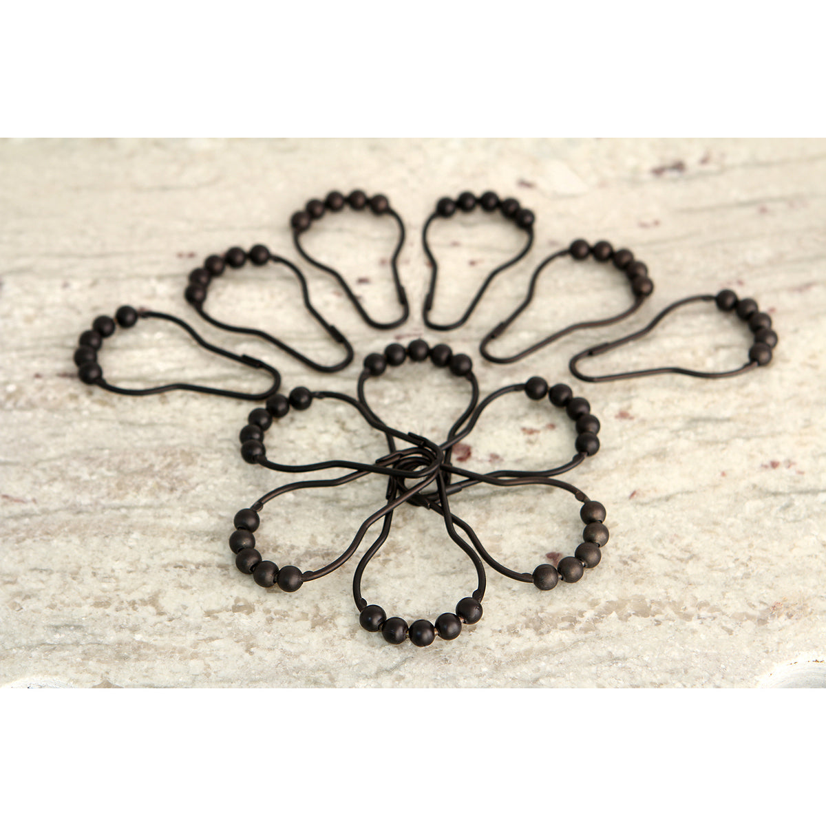 Kingston Brass Edenscape Roller Ball Shower Curtain Rings (12Pcs/Set)