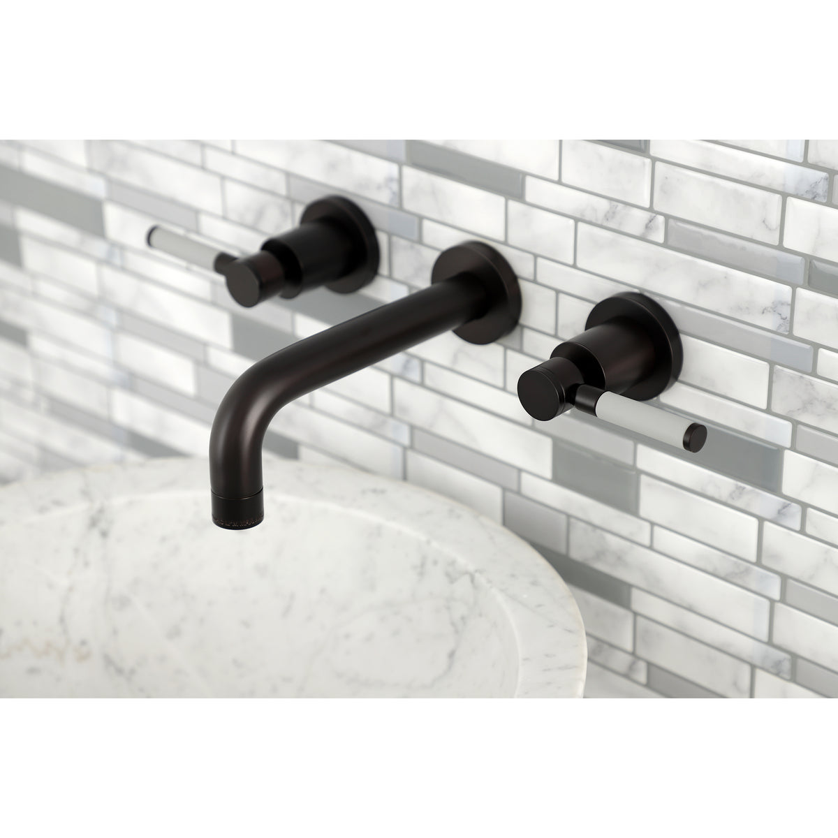 Kingston Brass KS8121DKL Kaiser 2-Handle Wall Mount Bathroom Faucet