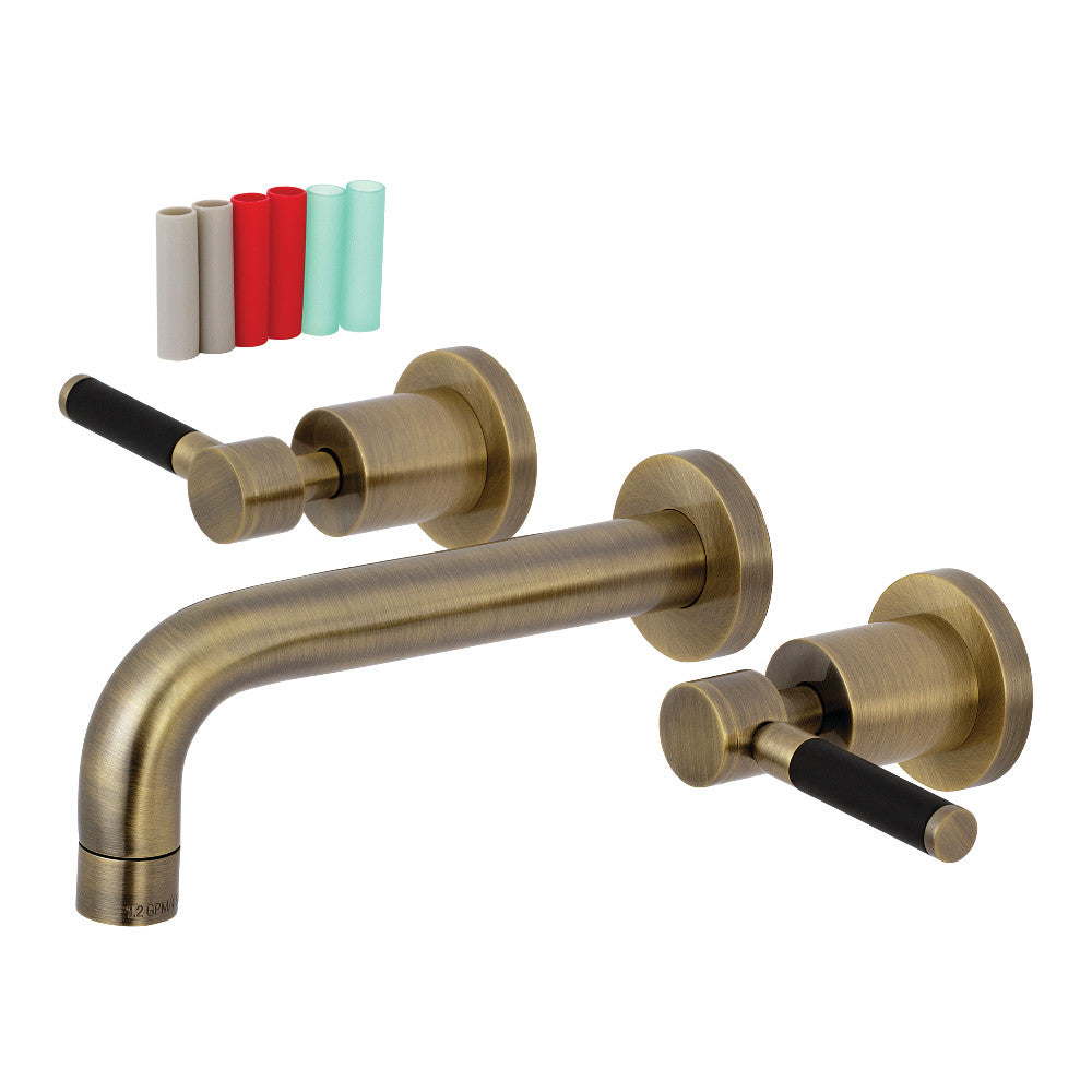 Kingston Brass KS8121DKL Kaiser 2-Handle Wall Mount Bathroom Faucet