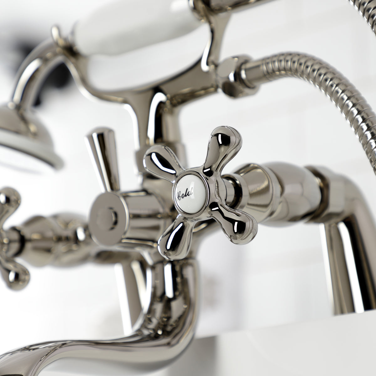 Kingston Deck Mount Clawfoot Tub Faucet with Hand Shower
