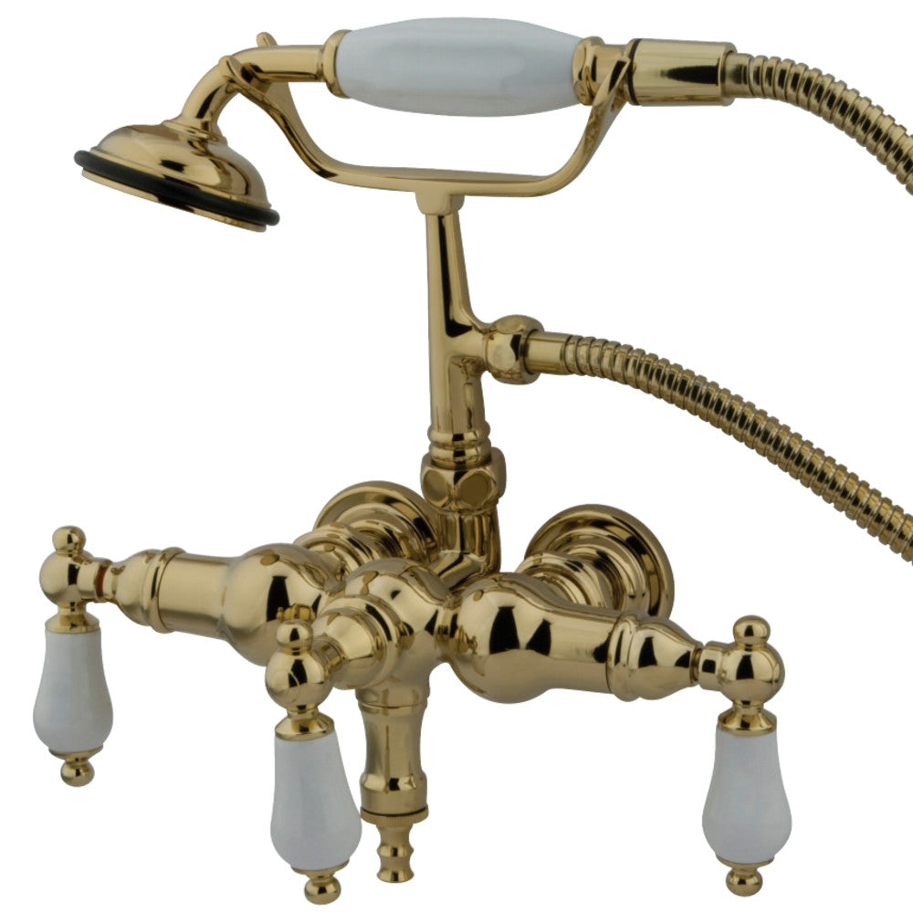 Vintage 3-3/8-Inch Wall Mount Tub Faucet with Hand Shower