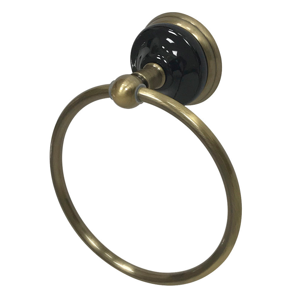 Kingston Brass Water Onyx 6 in. Towel Ring