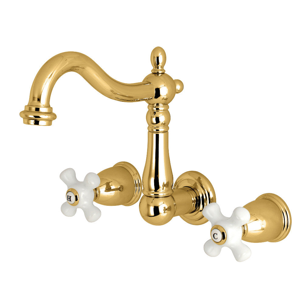 Kingston Brass KS1258PX 8-Inch Center Wall Mount Bathroom Faucet