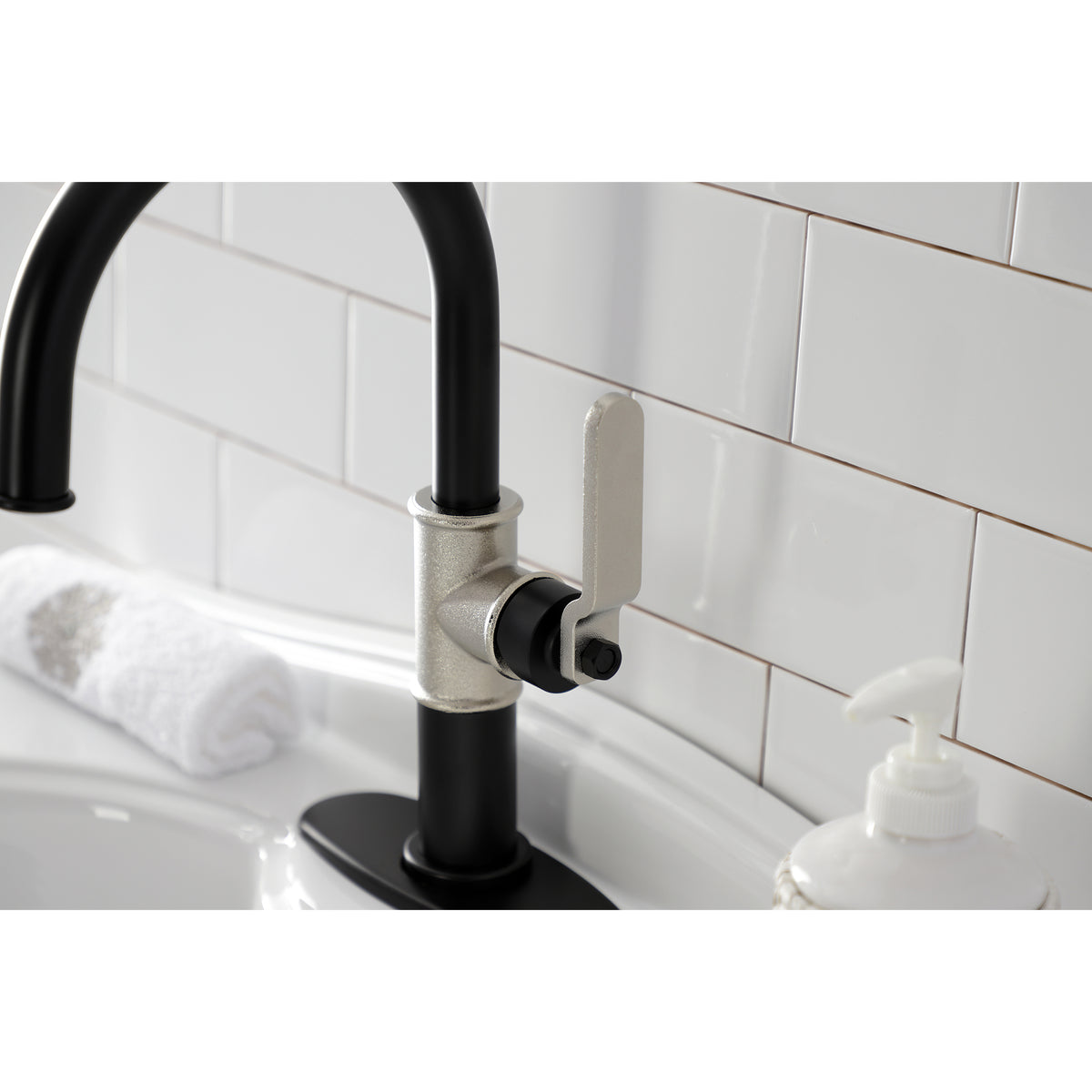 Kingston Brass KSD2230KL Whitaker Single-Handle Bathroom Faucet with Push Pop-Up
