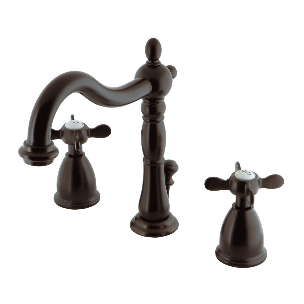Kingston Brass KB1978BEX Essex Widespread Bathroom Faucet with Plastic Pop-Up