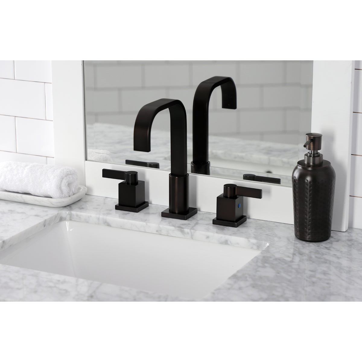 Fauceture FSC8965NQL Meridian 8" Widespread Deck Mount Bathroom Faucet