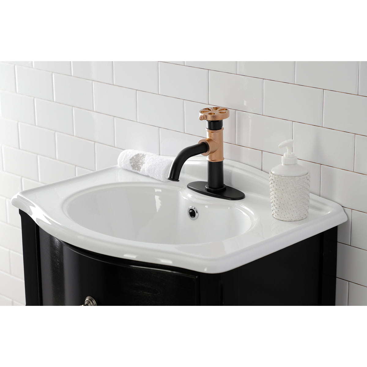 Kingston Brass KSD2824RX Belknap Single-Handle Bathroom Faucet with Push Pop-Up