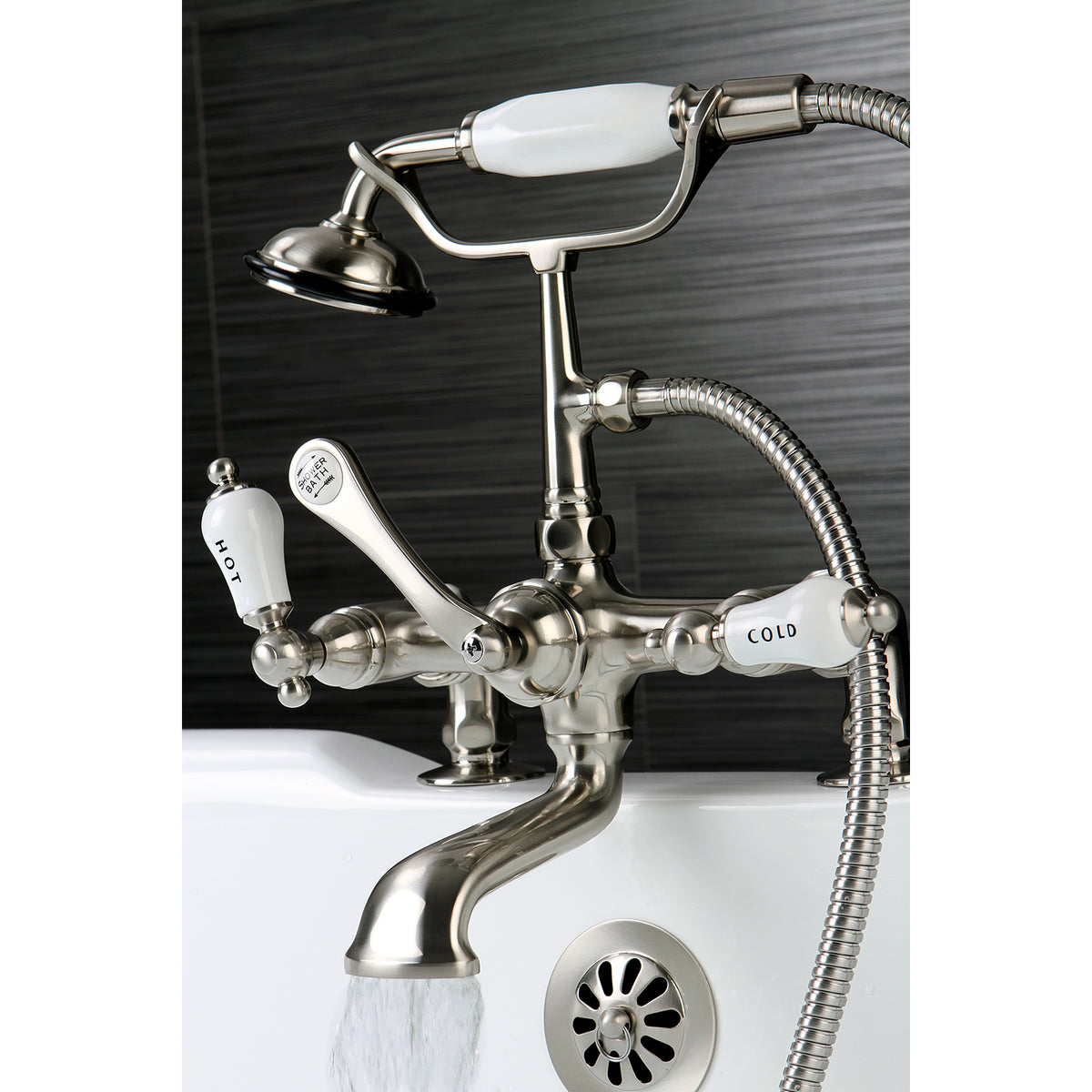 Vintage 7-Inch Deck Mount Tub Faucet