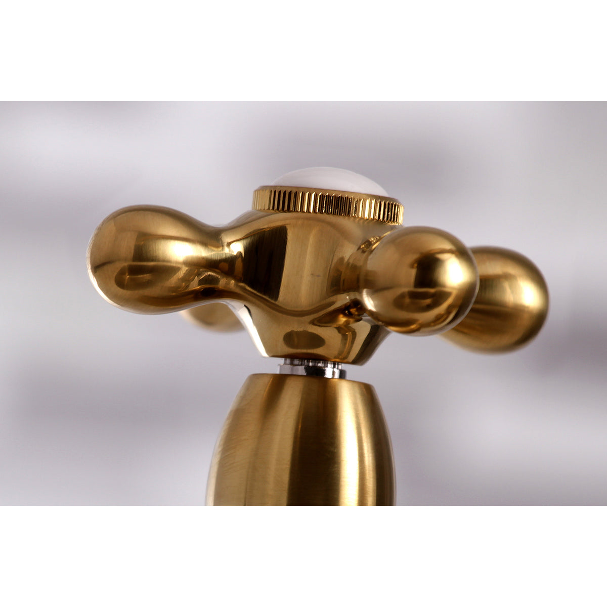 Kingston Brass KS3276AXBS Restoration 8" Bridge Kitchen Faucet with Sprayer