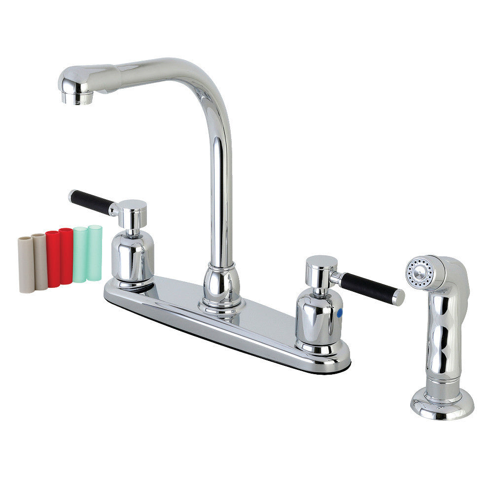 Kingston Brass FB755DKLSP Kaiser 8-Inch Centerset Kitchen Faucet with Sprayer