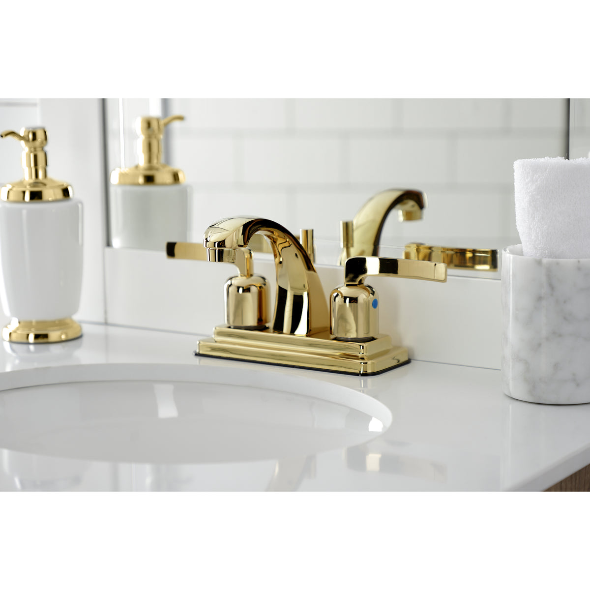 Kingston Brass KB4642EFL 4 in. Centerset Bathroom Faucet