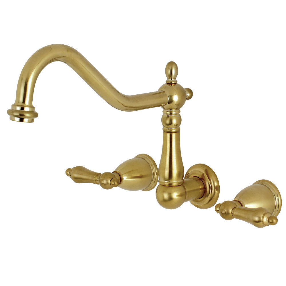 Kingston Brass KS1281AL Heritage Wall Mount Kitchen Faucet