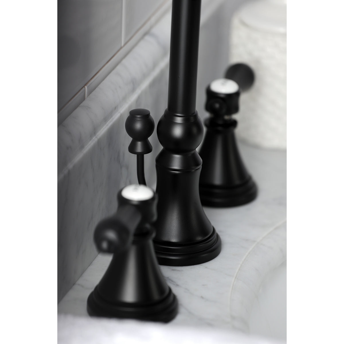 Kingston Brass KS2981BAL Heirloom Widespread Bathroom Faucet with Brass Pop-Up