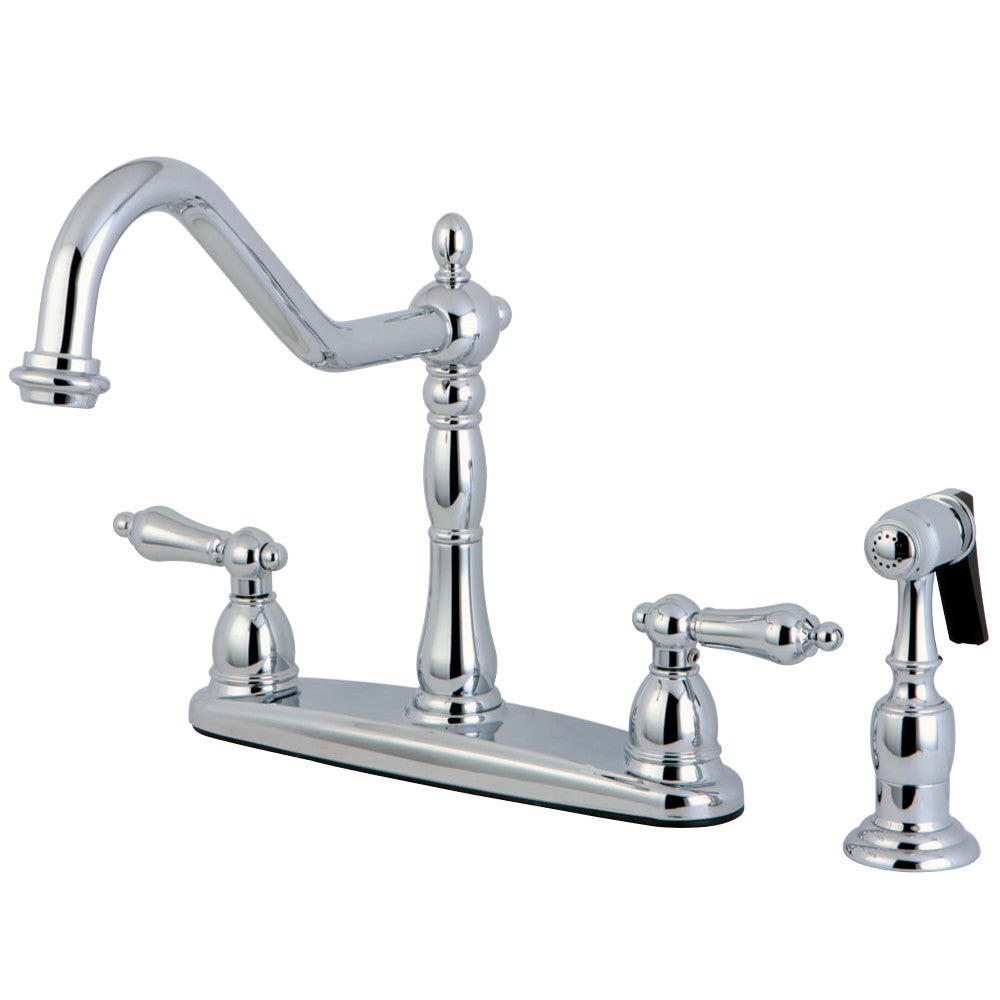 Kingston Brass KB1751ALBS Heritage Centerset Kitchen Faucet