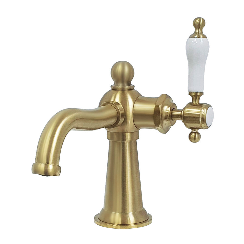 Kingston Brass KS154KLCP Nautical Single-Handle Bathroom Faucet with Push Pop-Up