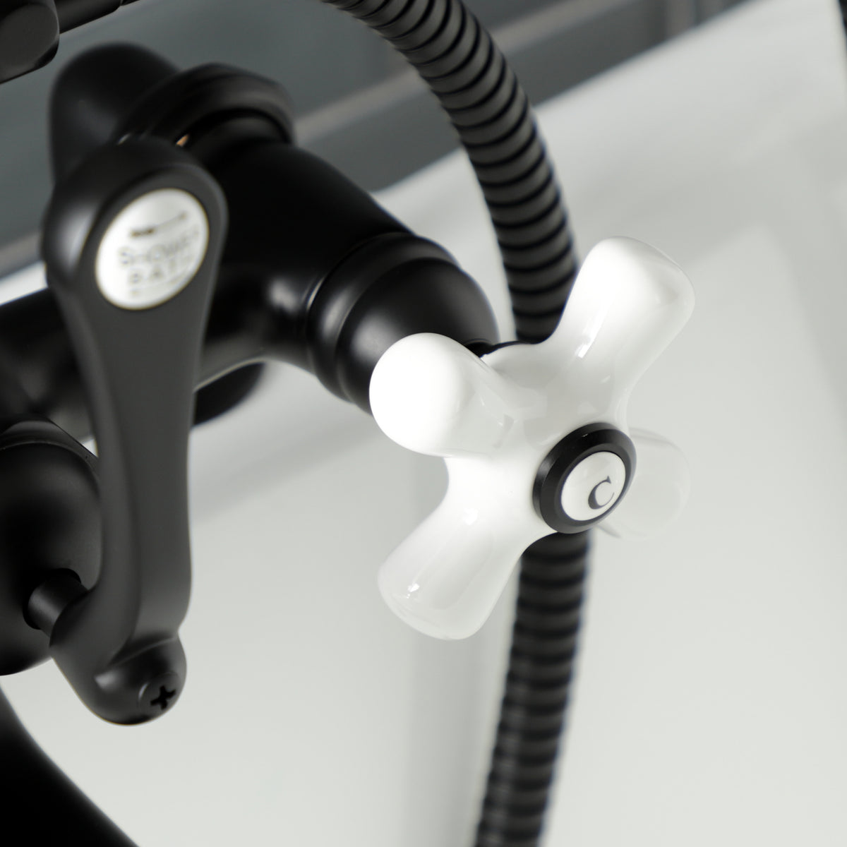 Aqua Vintage 7-Inch Tub Faucet with Hand Shower