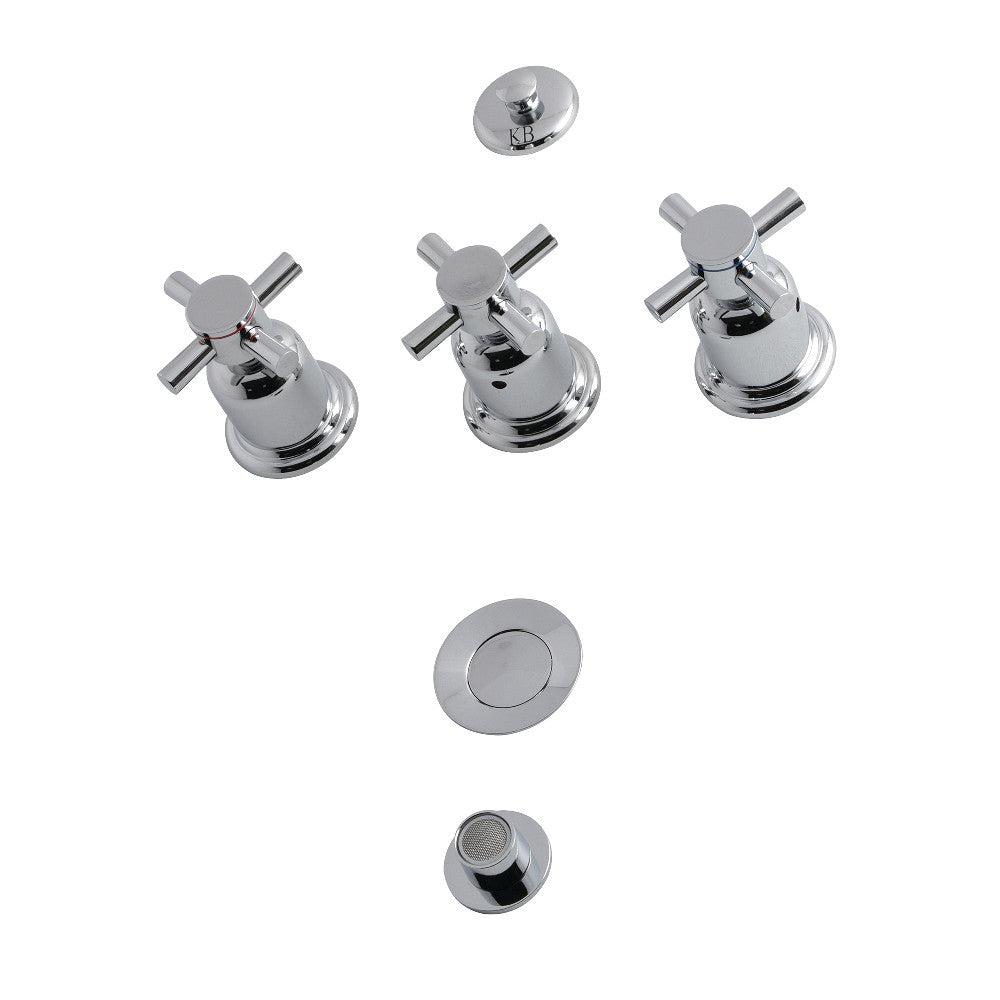 Kingston Brass Concord KB6321DX 3-Handle Bidet Faucet