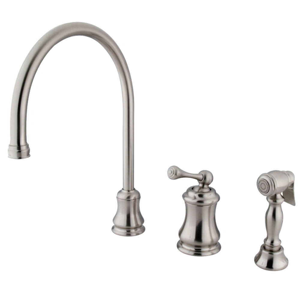 Kingston Brass KS3815BLBS Widespread Kitchen Faucet